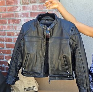 Womens leather Motorcycle Jacket